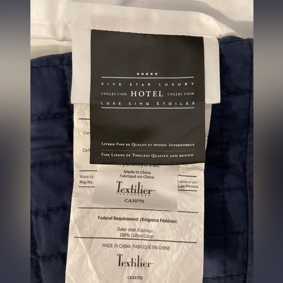 Hotel Linen Chest Bed Skirt - Double/ Full - Navy Blue - Picture 10 of 10